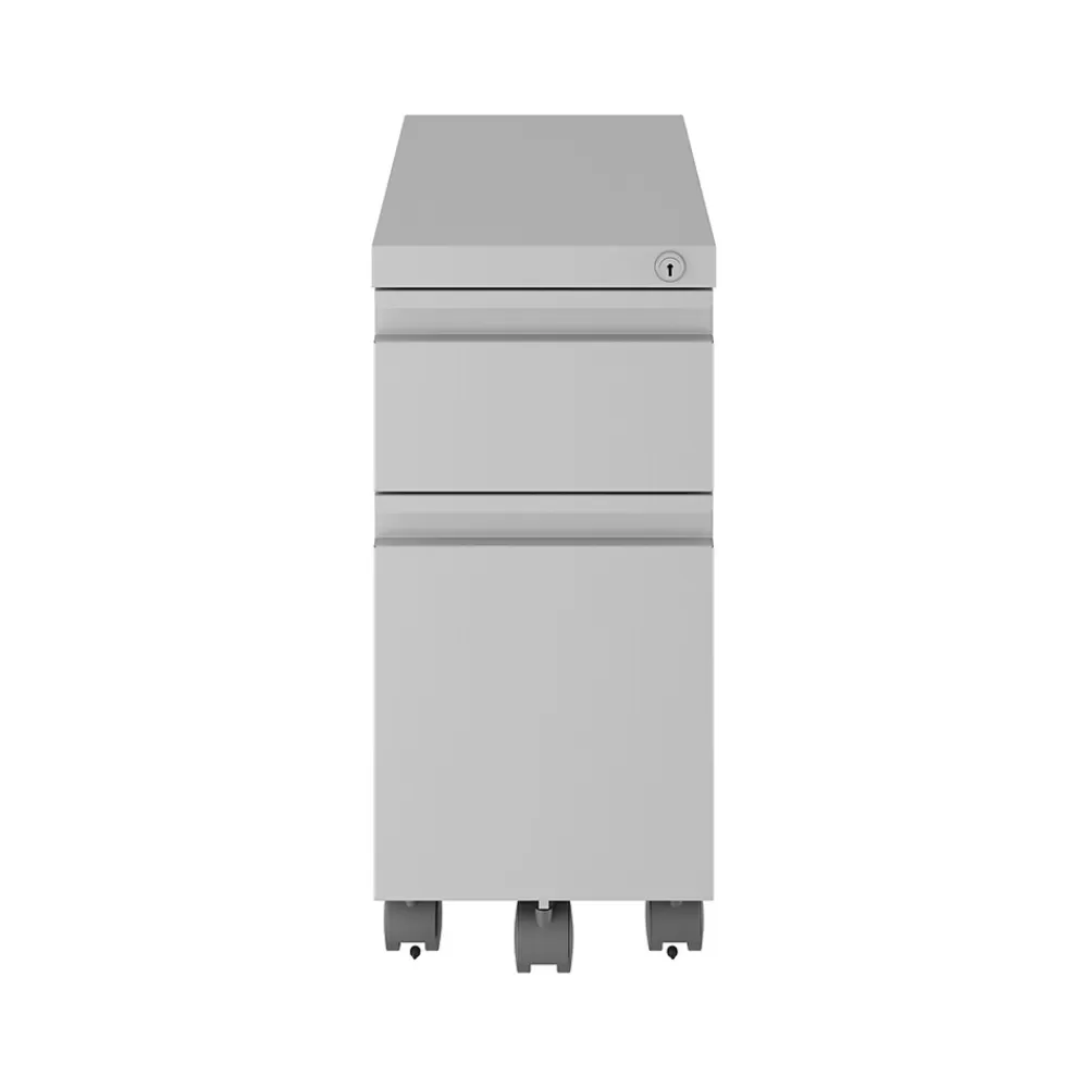 Hirsh HL10000 Series 2-Drawer Mobile Vertical File Cabinet, Letter/Legal Size, Lockable, Arctic Silver (24044) Flash Sale