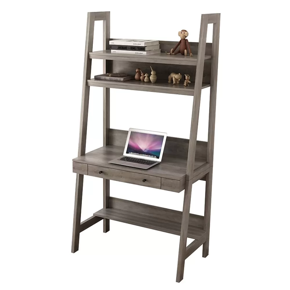 Homenations 36" Ladder PC Desk, Washed Gray (SH-OF-2620) Online