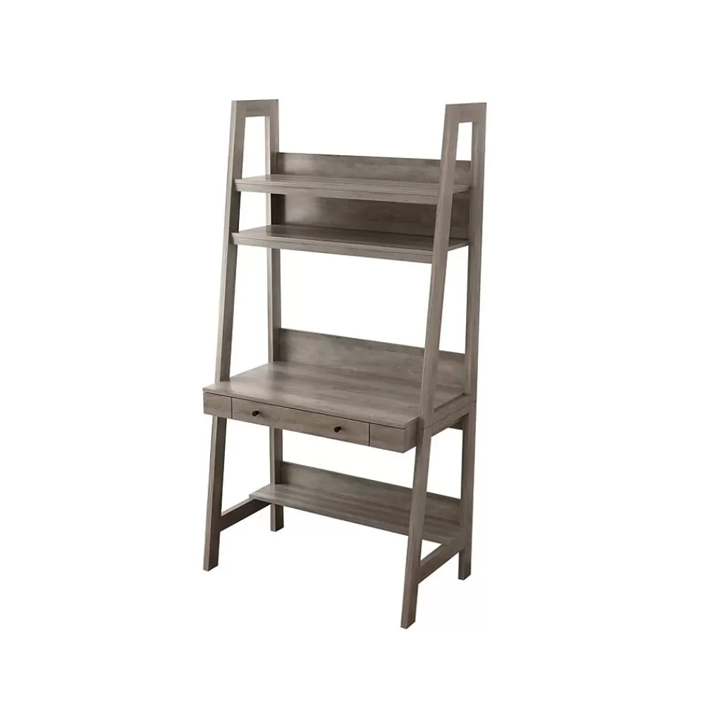 Homenations 36" Ladder PC Desk, Washed Gray (SH-OF-2620) Online