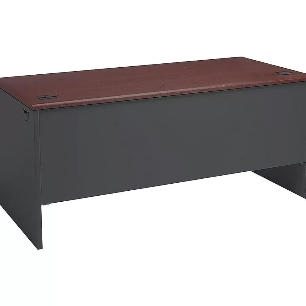 HON 38000 Series 66" Single Pedestal Desk, Charcoal (38291RNS) Sale