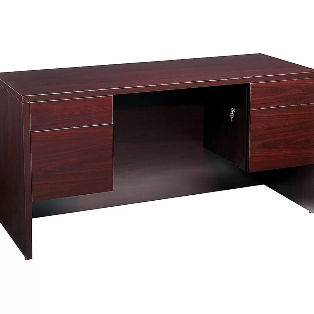 HON 10500 Series Credenza with Kneespace, 2 Box/1 File Drawer, 60"W, Mahogany Finish Shop