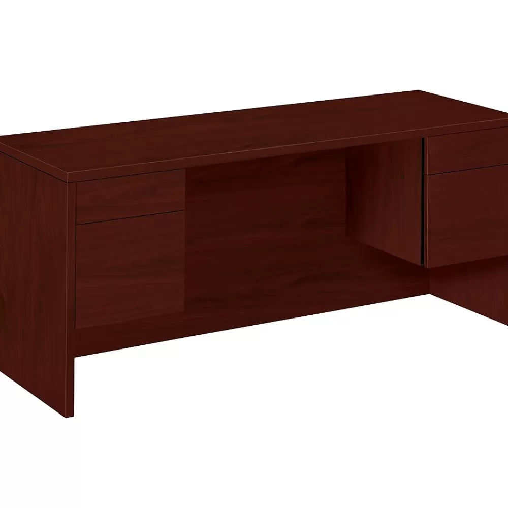 HON 10500 Series Credenza with Kneespace, 2 Box/1 File Drawer, 60"W, Mahogany Finish Shop