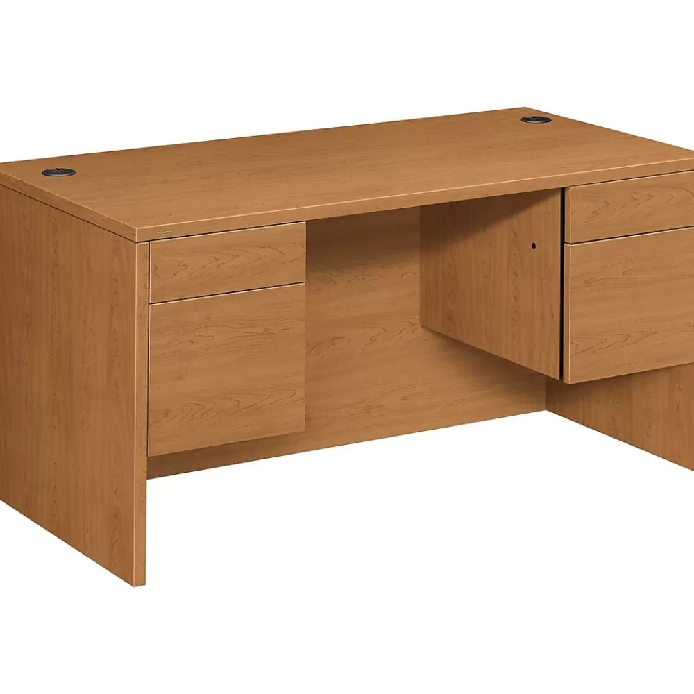 HON ® 10500 Series Double Pedestal Desk, Harvest, 29 1/2"H x 60"W x 30"D Cheap