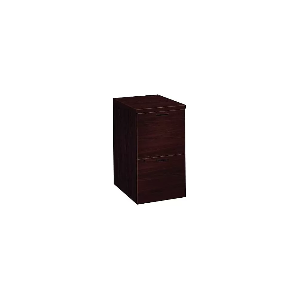 HON 10500 Series 2-Drawer Mobile Vertical File Cabinet, Letter/Legal Size, Lockable, Mahogany (105104NN) Cheap