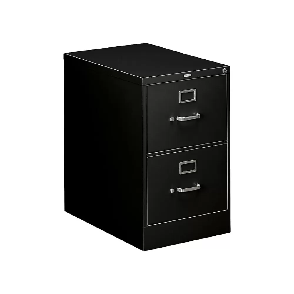 HON 310 Series 2-Drawer Vertical File Cabinet, Legal Size, Lockable, 29"H x 18.25"W x 26.5"D, Black (312CPP) Discount