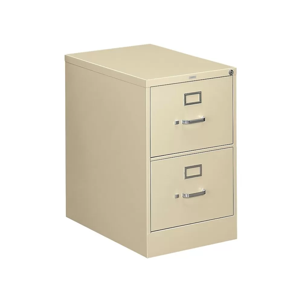HON 310 Series 2-Drawer Vertical File Cabinet, Legal Size, Lockable, 29"H x 18.25"W x 26.5"D, Putty (312CPL) Shop