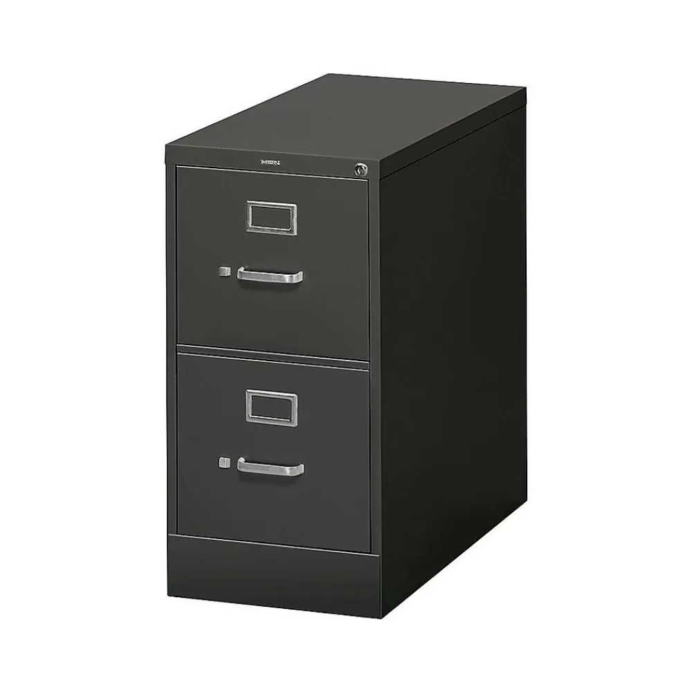 HON 310 Series 2-Drawer Vertical File Cabinet, Letter Size, Lockable, 29"H x 15"W x 26.5"D, (312PP) Black New