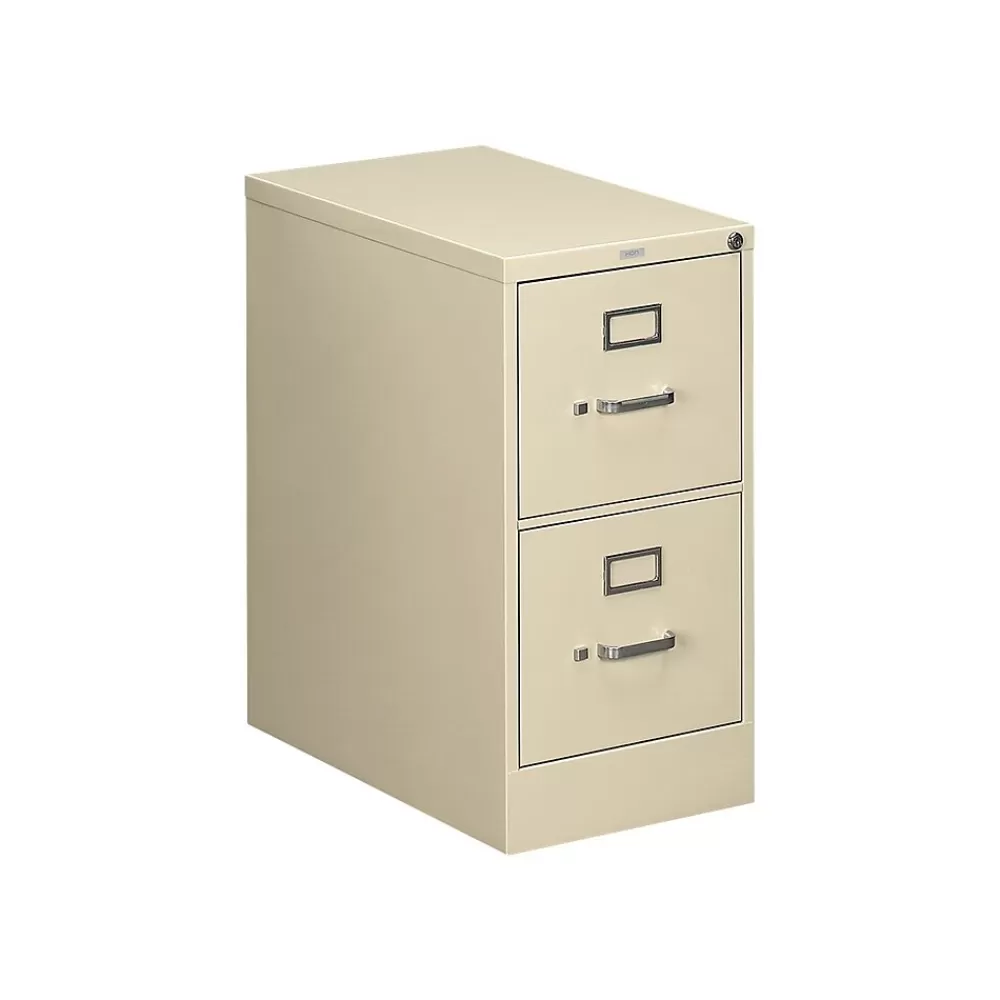 HON 510 Series 2-Drawer Vertical File Cabinet, Locking, Letter, Putty/Beige, 25"D (512PL) Flash Sale
