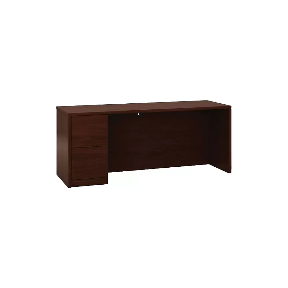HON ® 10500 Series Left Credenza, Mahogany, 29 1/2"H x 72"W x 24"D Clearance