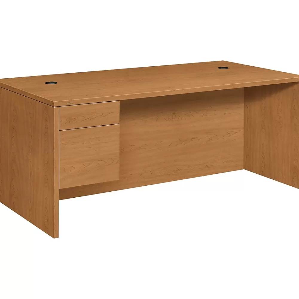 HON 10500 Series Left Pedestal Desk 72"W, Harvest, 29 1/2"H x 72"W x 36"D Cheap