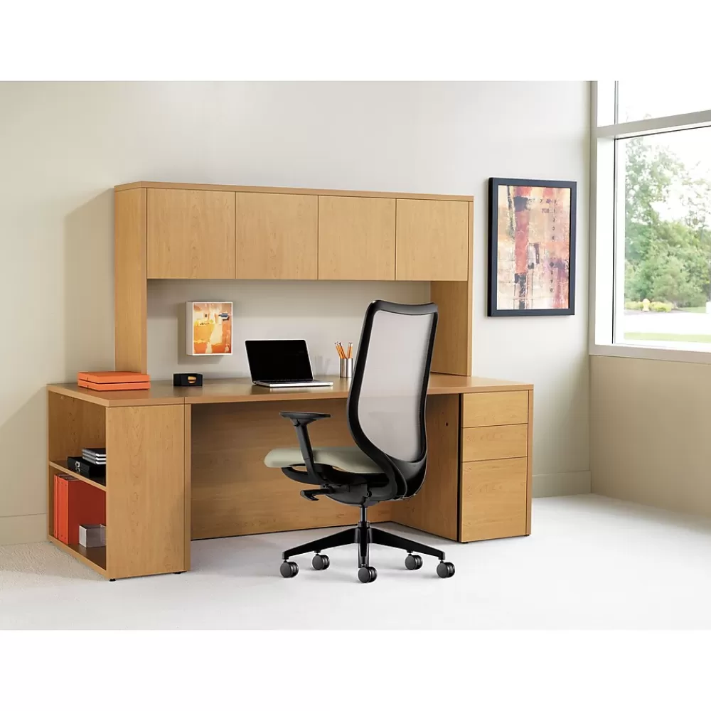 HON ® 10500 Series Right Pedestal Desk, Harvest, 29 1/2"H x 72"W x 36"D Best