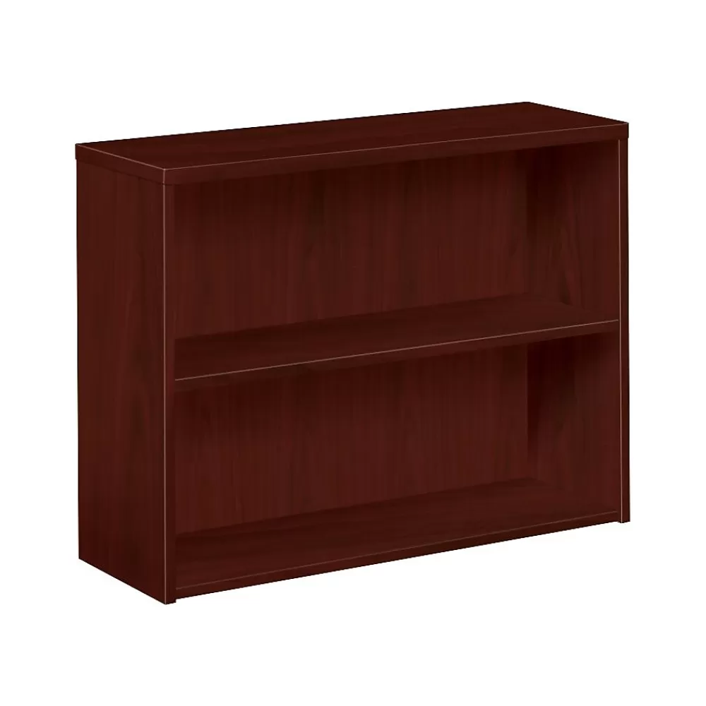 HON 10500 Series 2-Shelf Bookcase, 29 5/8"H x 36"W x 13 1/8"D, Mahogany (H105532NN) Flash Sale