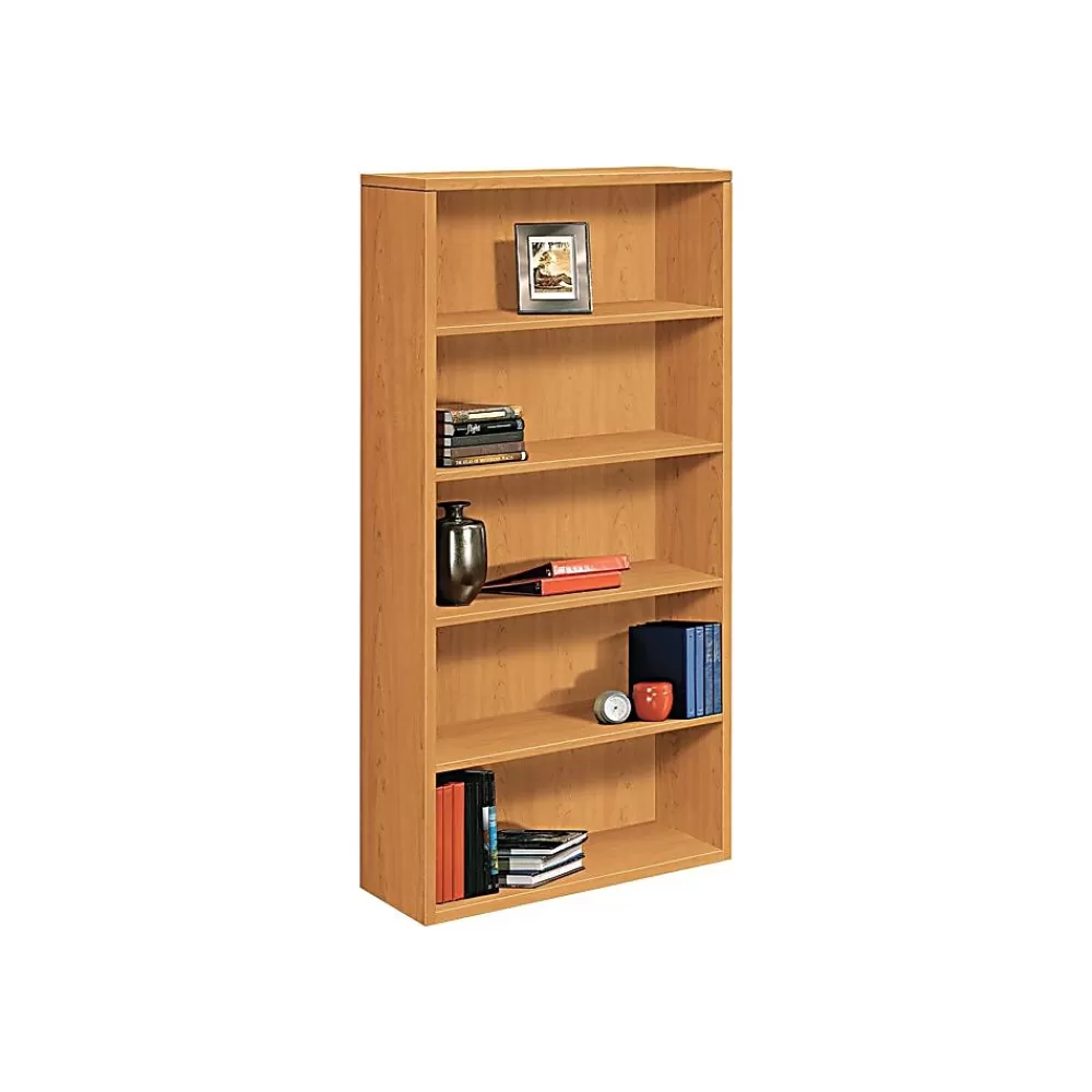 HON ® 10500 Series 5-Shelf Bookcase, 71"H x 36"W x 13 1/8"D, Harvest (105535CC) Cheap