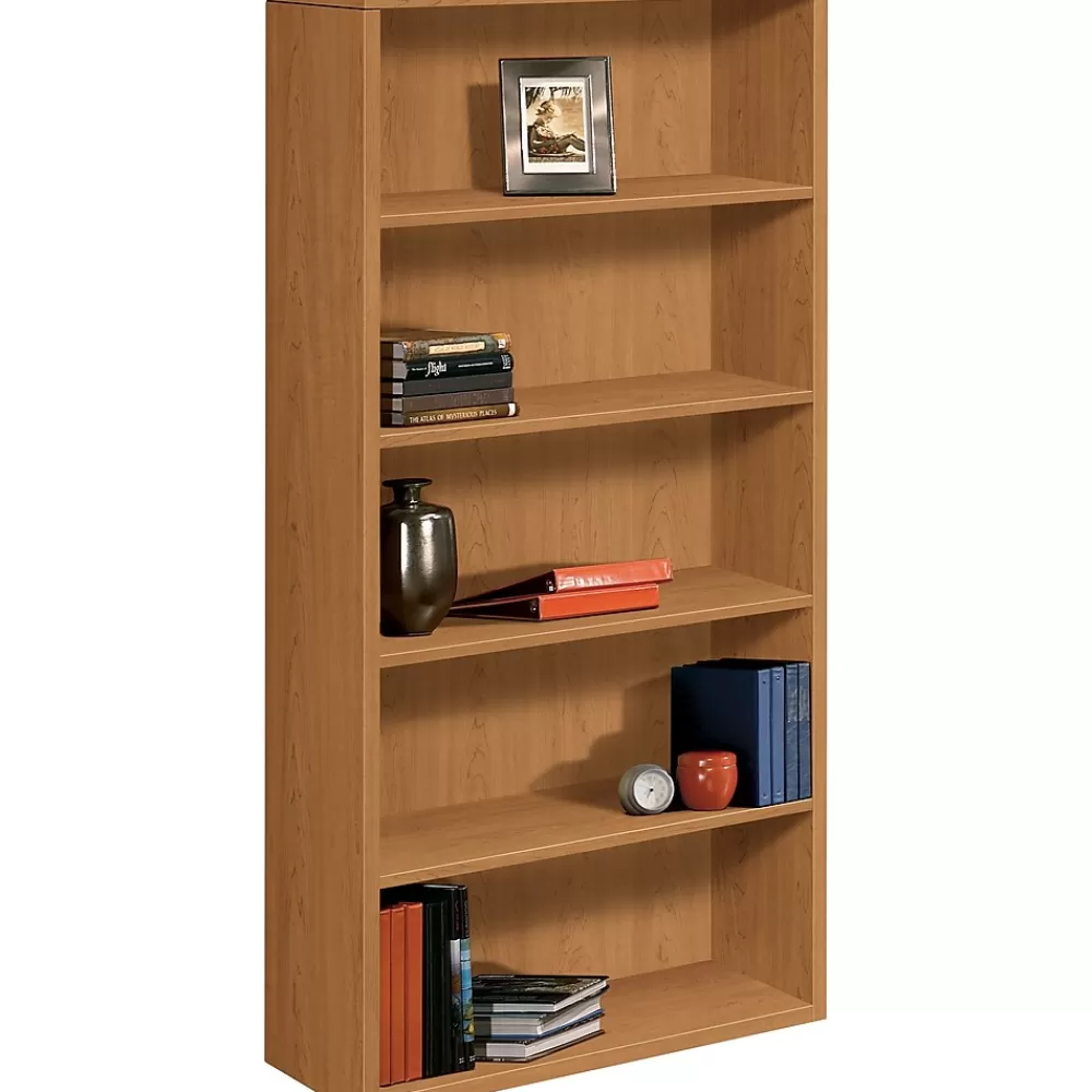 HON ® 10500 Series 5-Shelf Bookcase, 71"H x 36"W x 13 1/8"D, Harvest (105535CC) Cheap