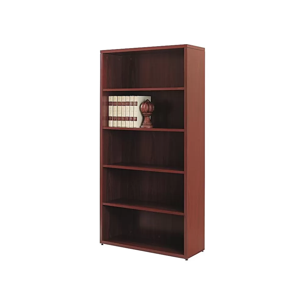 HON 10500 Series 5-Shelf Bookcase, 36"W x 13.13"D x 71"H, Mahogany (105535NN) Store