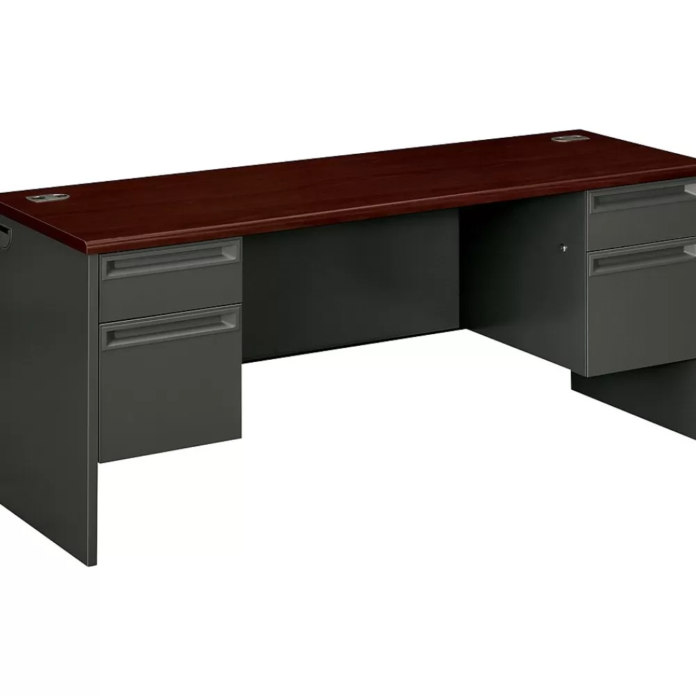 HON ® 38000 Series Steel Kneespace Credenza with Locks, Charcoal, 72"W x 24"D x 29 1/2"H Online