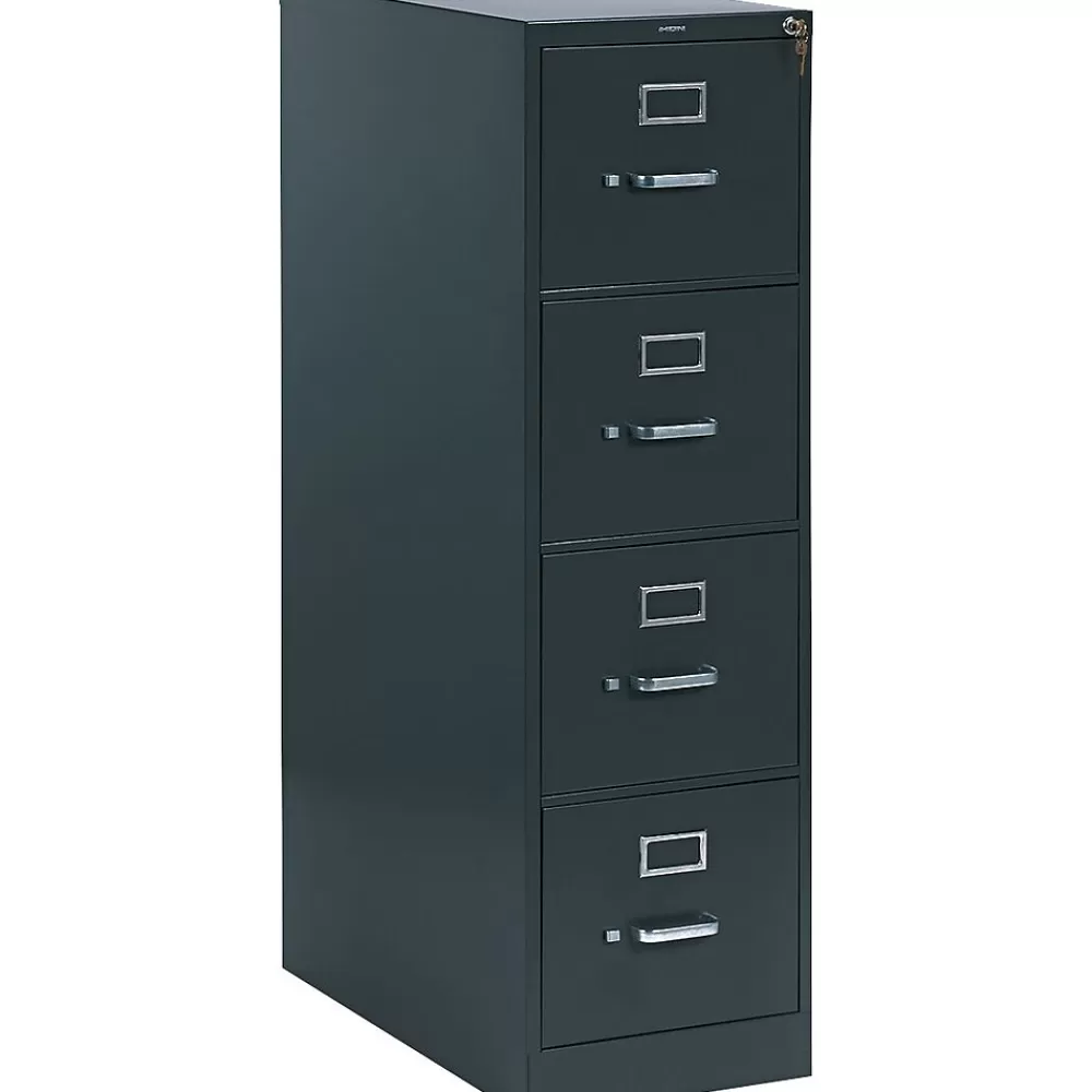 HON 310 Series Vertical File Cabinet, 26 1/2" 4-Drawer, Letter Size, Charcoal Online