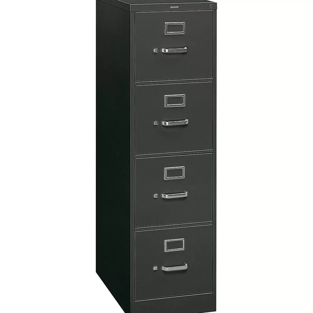 HON 310 Series Vertical File Cabinet, Letter, 4-Drawer, Charcoal, 26 1/2"D (H314PS) Cheap