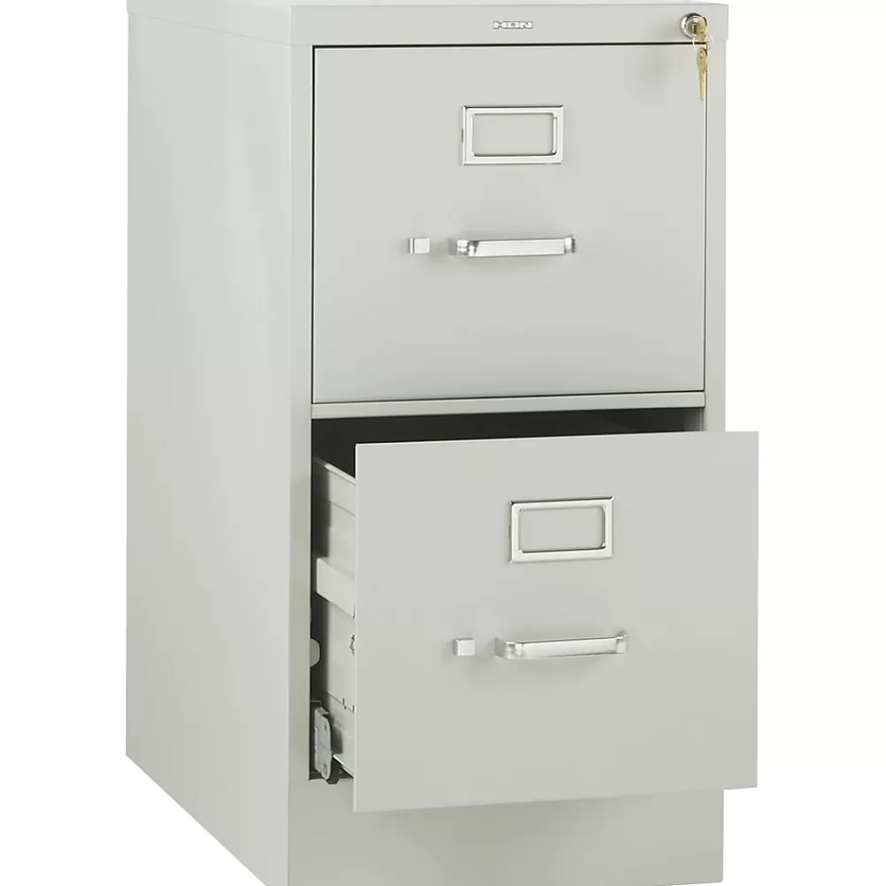 HON 510 Series Vertical File Cabinet with High Sides, Letter, 2-Drawer, Light Gray, 25"D (H512PQ) Online