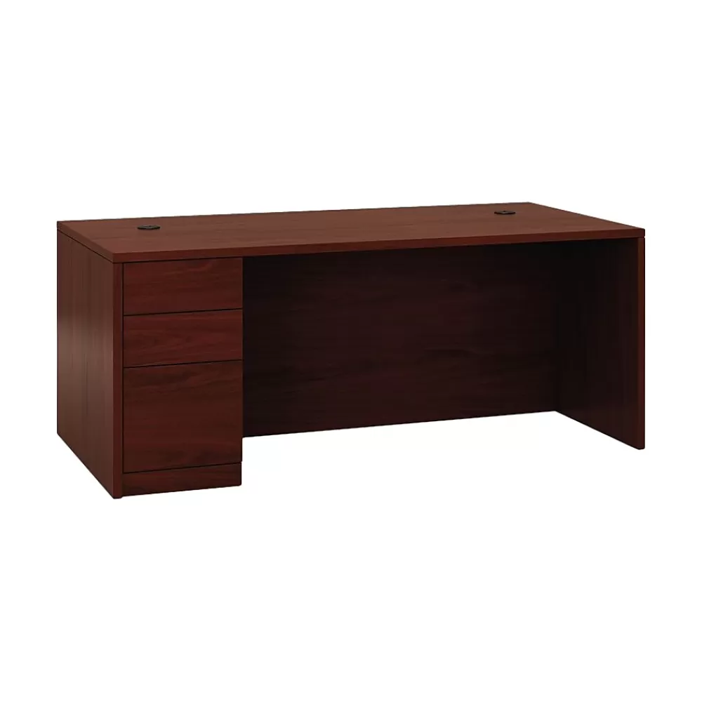 HON 10500 Series 66"W Computer Desk, Mahogany (H105898L.NN) Hot