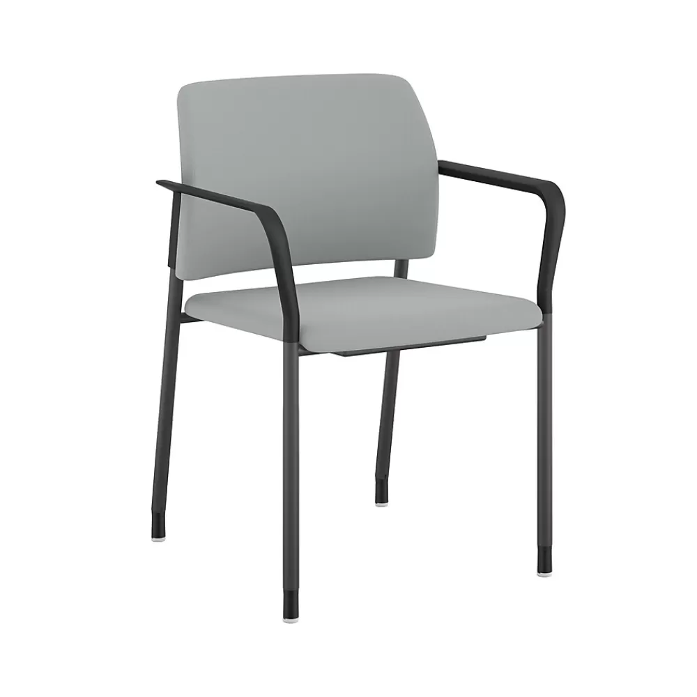 HON Accommodate Vinyl Upholstered Guest Stacking Chair, /Textured Charcoal, 2/Pack (HSGS6.F.E.SX04.P7A) Flint Discount