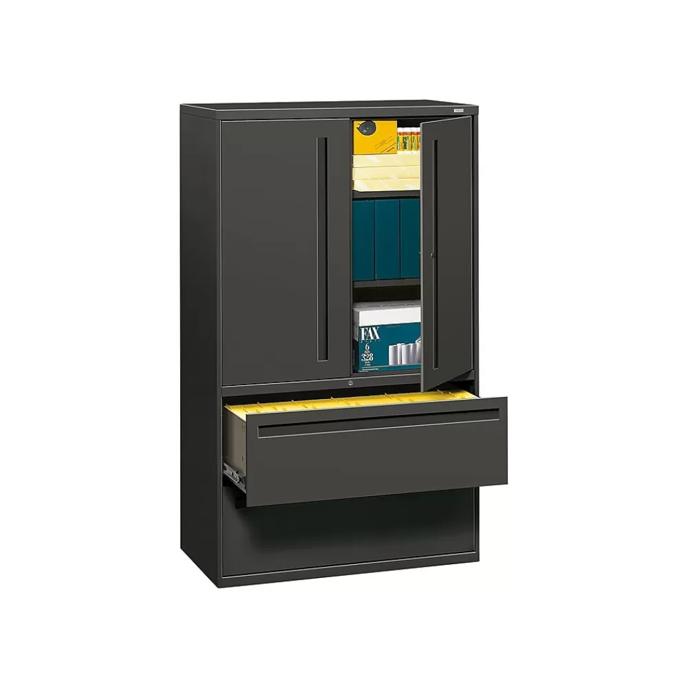 HON Brigade 700 Series 2 File Drawer Lateral File Cabinet, Locking, Letter/Legal, Charcoal, 42"W (H795LS.L.S) Best