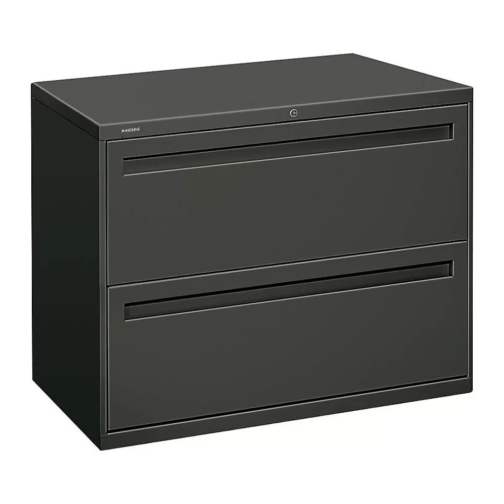 HON Brigade 700 Series 2-Drawer Lateral File Cabinet, Locking, Charcoal, Letter/Legal, 36"W (H782.L.S) Shop
