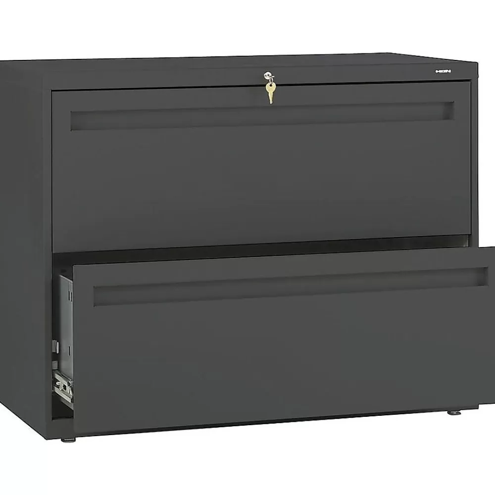 HON Brigade 700 Series 2-Drawer Lateral File Cabinet, Locking, Charcoal, Letter/Legal, 36"W (H782.L.S) Shop