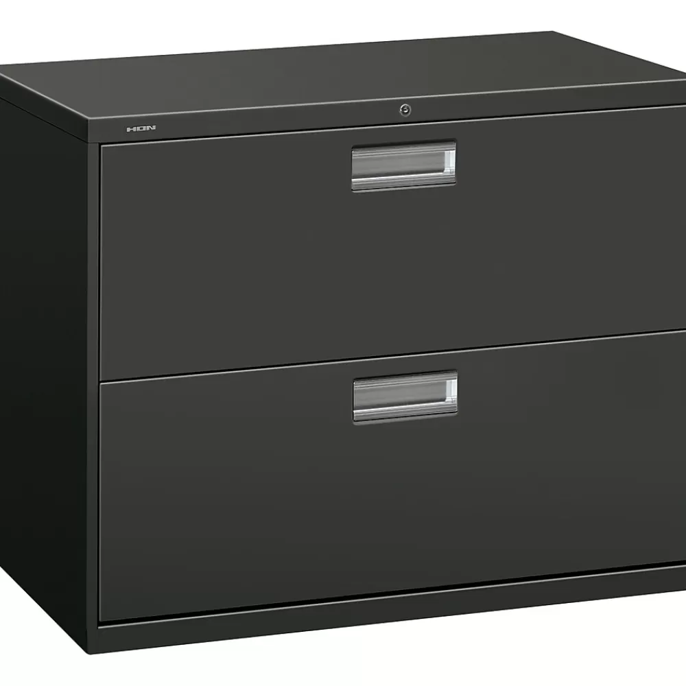 HON Brigade 600 Series Lateral File Cabinet, A4/Legal/Letter, 2-Drawer, Charcoal, 36"W Online