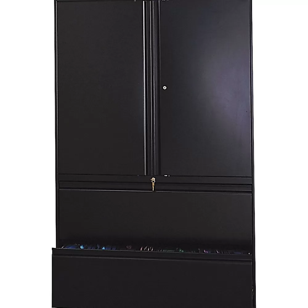HON Brigade 800 Series Lateral File Cabinet with Storage, Letter/Legal, 2-Drawer, Black, 19 1/4"D Cheap