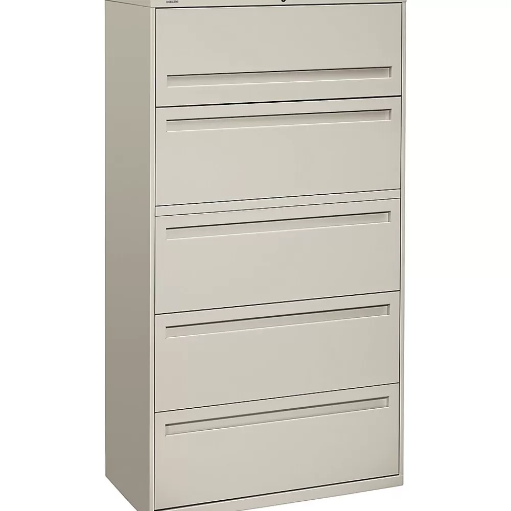 HON Brigade® 700 Series Lateral file, 5-Drawer, 67Hx36Wx19-1/4"D, Light Grey Flash Sale