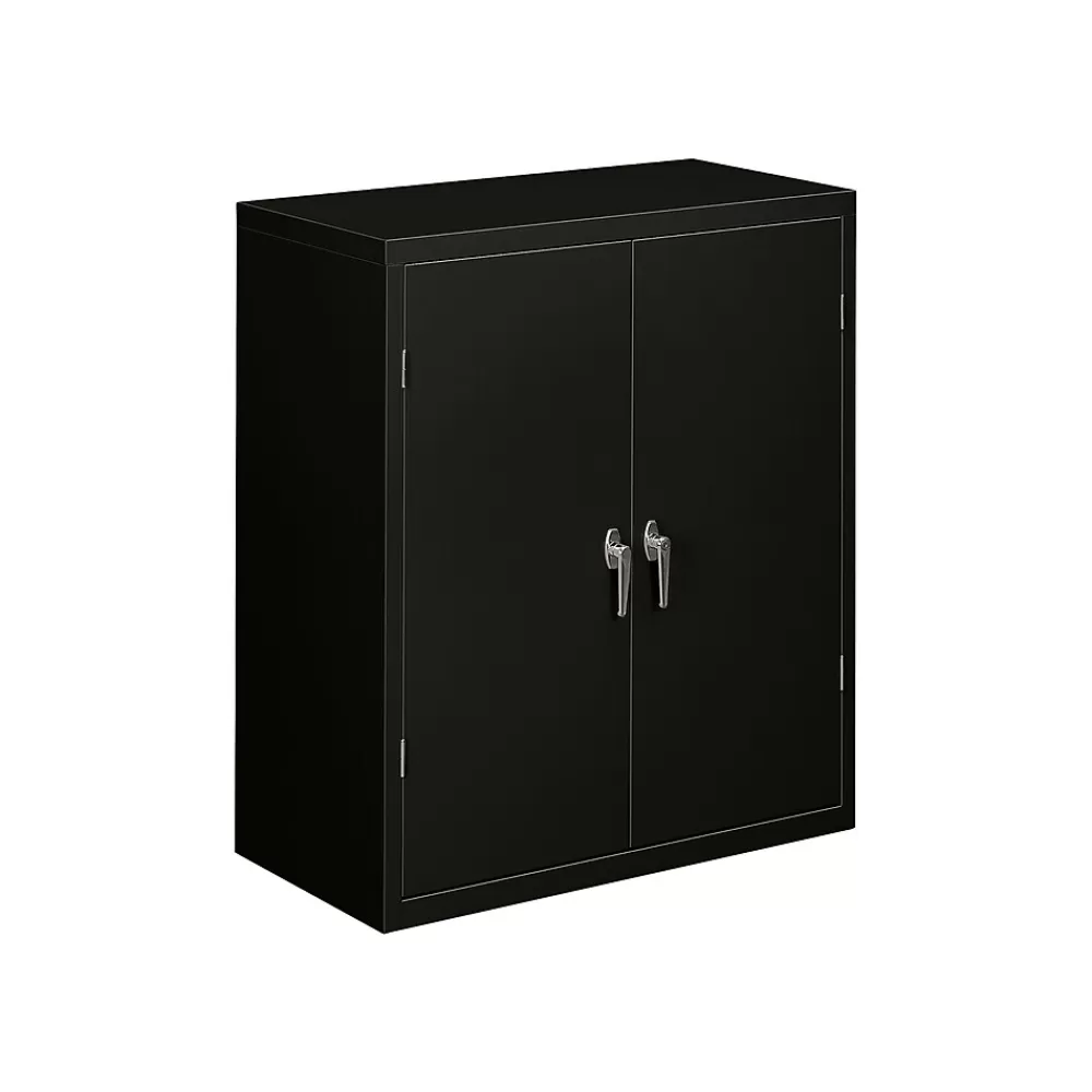 HON Brigade 42" Steel Storage Cabinet with 3 Shelves, Black (SC1842P) Flash Sale