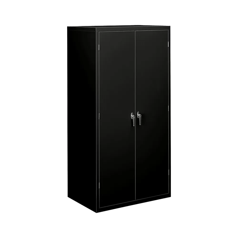 HON Brigade 72" Steel Storage Cabinet with 5 Shelves, Black (SC2472P) Outlet