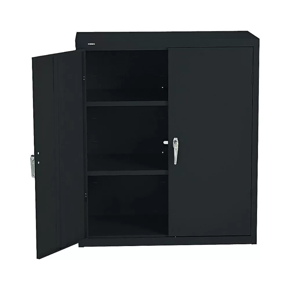 HON Brigade 42" Steel Storage Cabinet with 3 Shelves, Black (SC1842P) Flash Sale