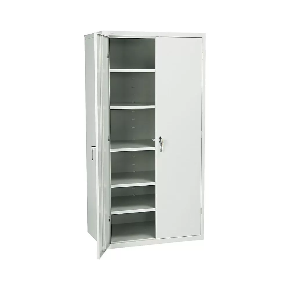 HON Brigade 72" Steel Storage Cabinet with 5 Shelves, Light Gray (SC2472Q) Clearance