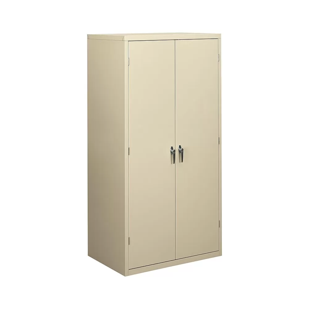 HON Brigade 72" Steel Storage Cabinet with 5 Shelves, Putty (SC2472L) New