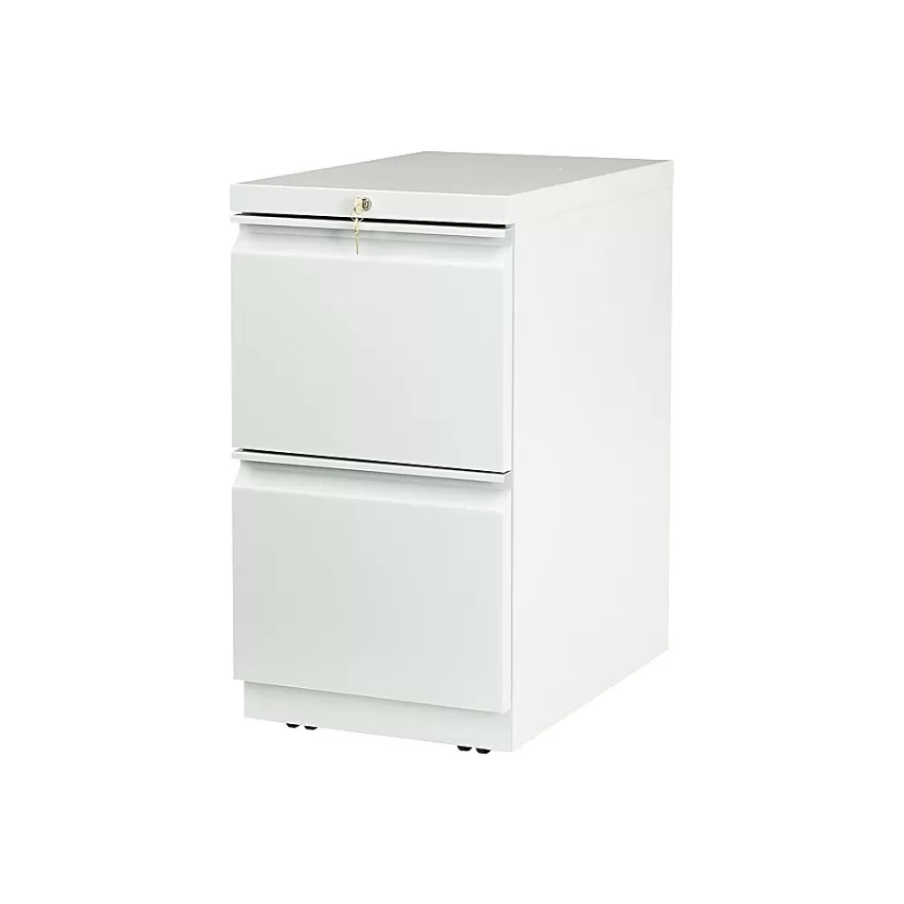 HON Brigade 2-Drawer Mobile Lateral File Cabinet, Letter Size, Lockable, 28"H x 15"W x 23"D, Gray (H33823RLQ) Store