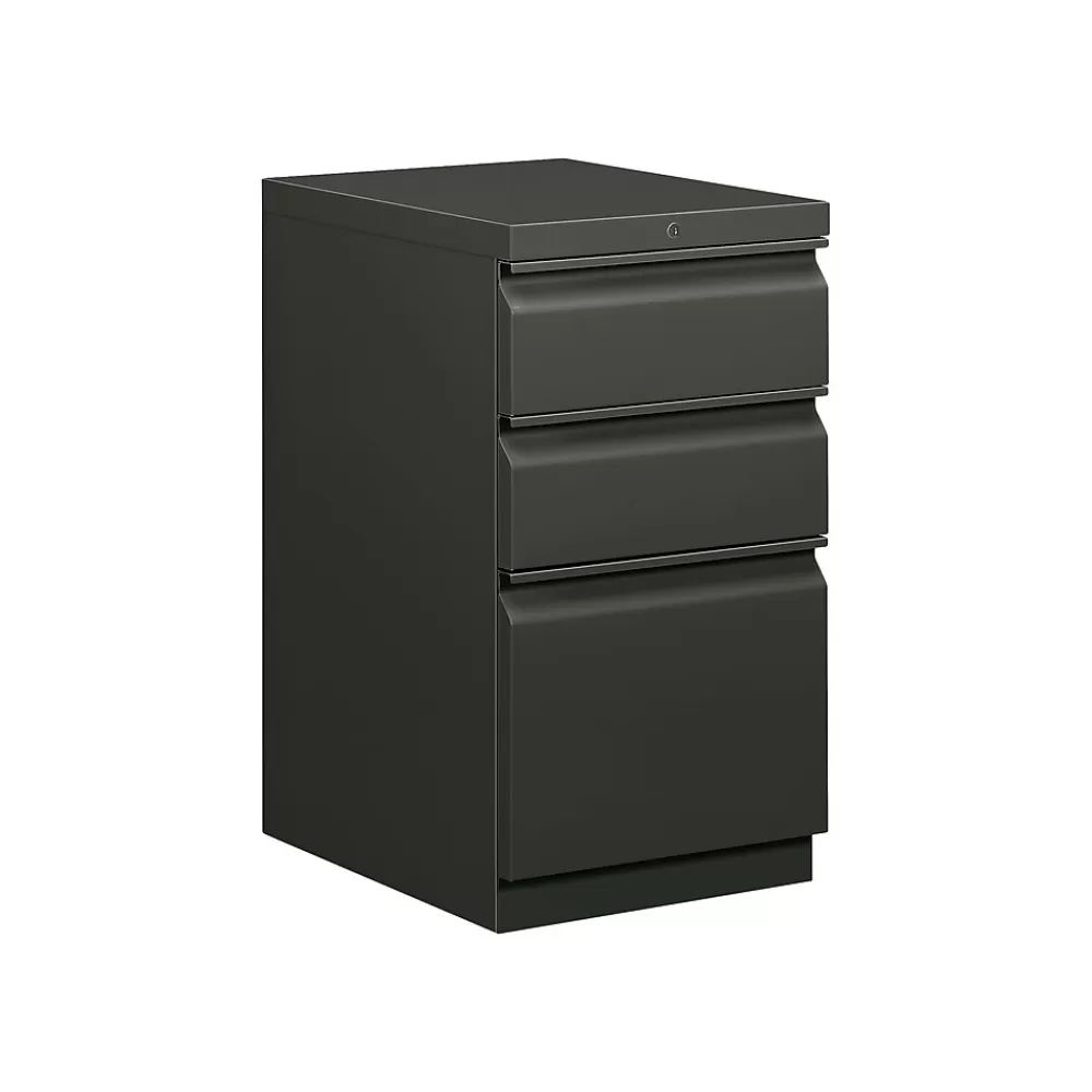 HON Brigade 3-Drawer Mobile Vertical File Cabinet, Letter Size, Lockable, Charcoal (33723RS) Flash Sale