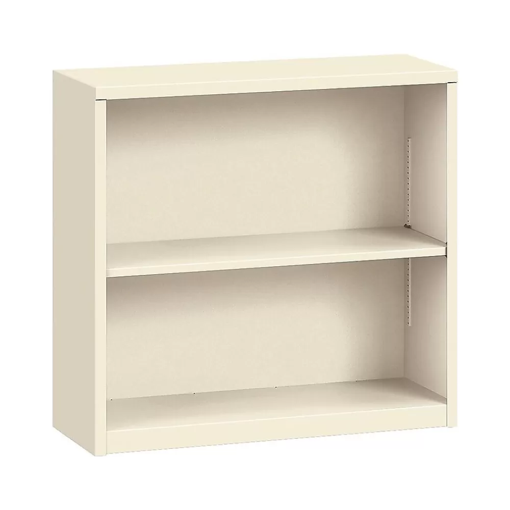 HON Brigade HS30ABC 2-Shelf Steel Bookcase, 29"H x 34.5"W x 12.64"D, Putty (S30ABCL) Flash Sale