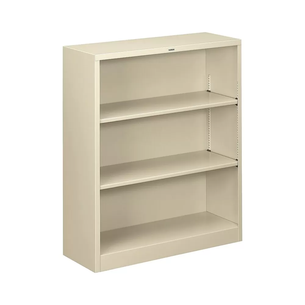 HON Brigade 3-Shelf 41"H Bookcase, Putty Steel(HS42ABCL) Hot