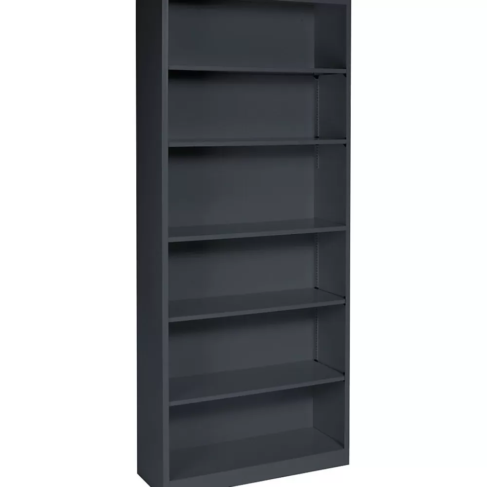 HON Brigade 6-Shelf Metal Bookcase, 81 1/8"H x 34 1/2"W x 12.63"D, Charcoal (S82ABCS) Shop