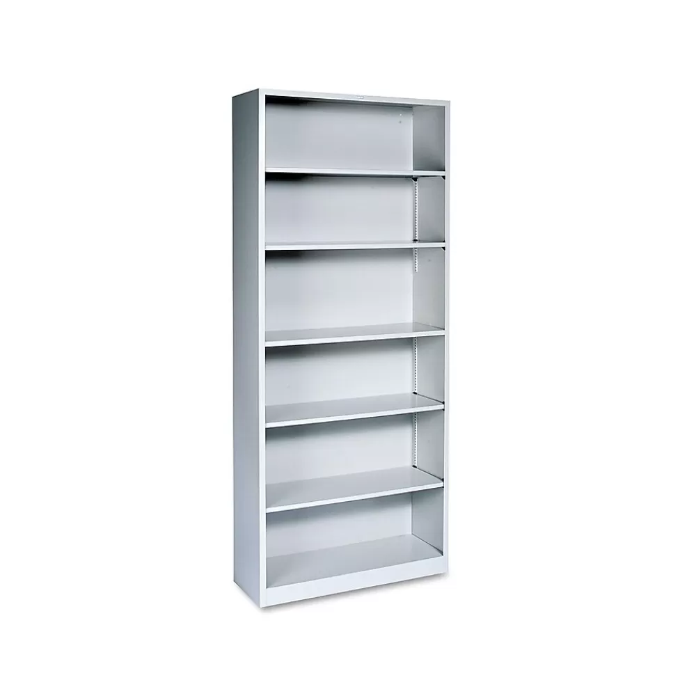 HON Brigade 6-Shelf Standard Bookcase, 81.13"H x 34.5"W x 12.63"D, Gray (S82ABCQ) Best