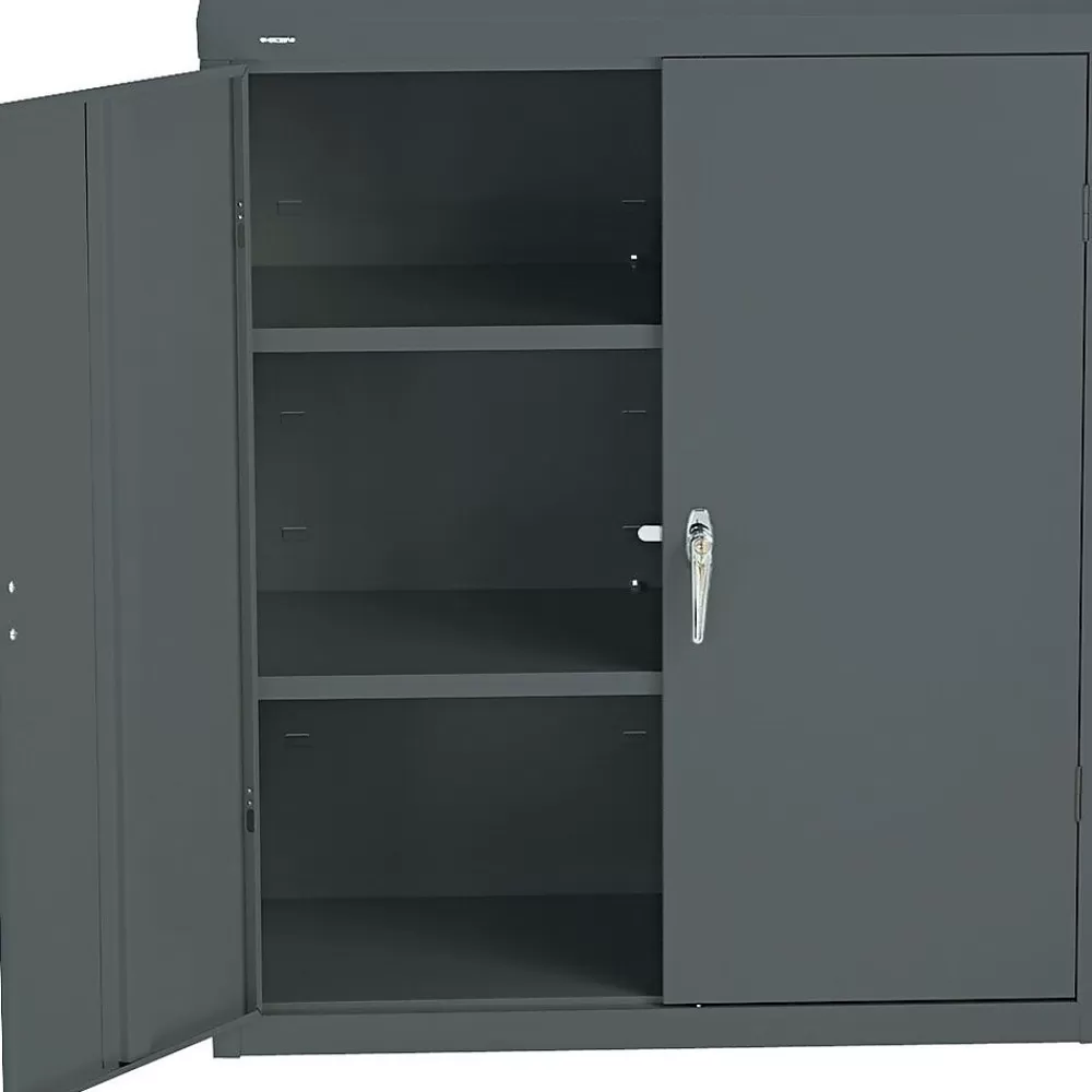 HON ® Brigade® Steel Storage Cabinet, Assembled, 42Hx36Wx18D", Charcoal (SC1842S) Cheap