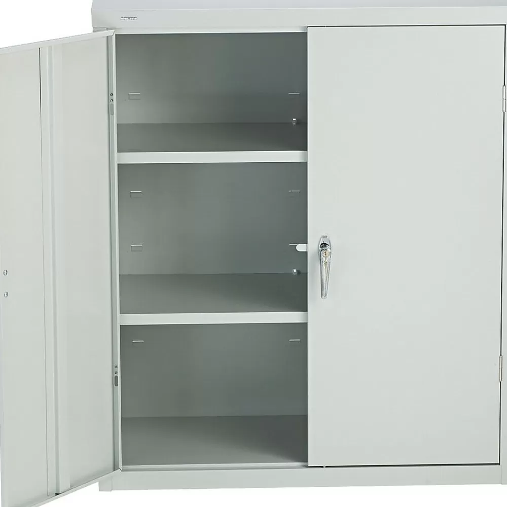 HON ® Brigade® Steel Storage Cabinet, Assembled, 42Hx36Wx18D", Light Gray Shop
