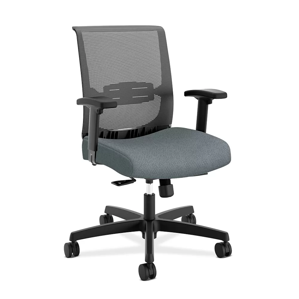 HON Convergence Fabric/Mesh Task Chair, Gray Pattern (CMY1AAPX25) Gray Fabric New