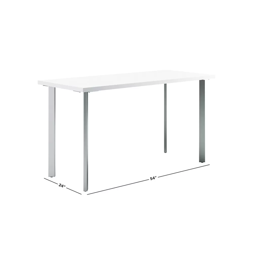 HON Coze 54"W Desk, Designer and Silver (RPL2454DWP6) White Cheap