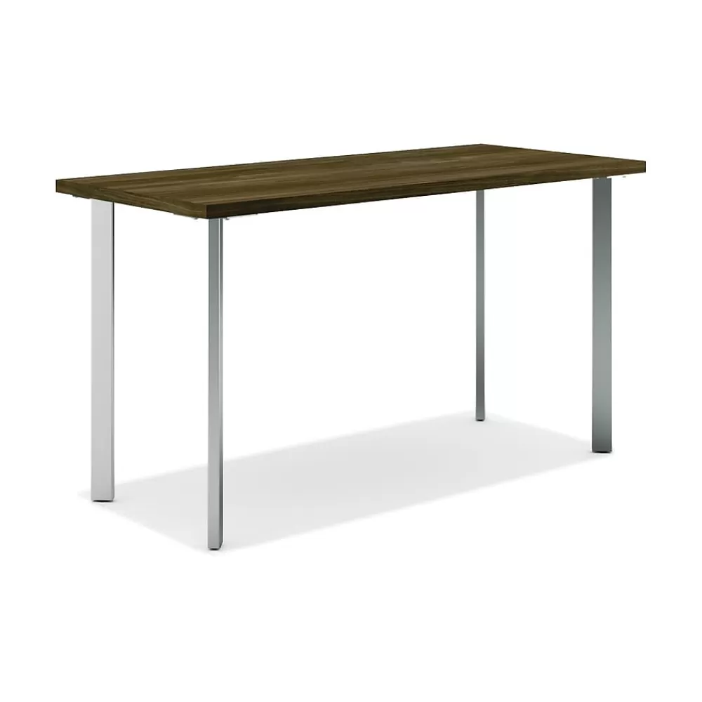 HON Coze 54"W Desk, and Silver (RPL2454FWP6) Florence Walnut Hot