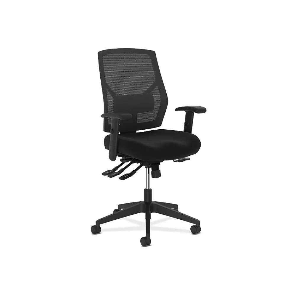 HON Crio High-Back Task Chair, Mesh Back, Adjustable Arms, Adjustable Lumbar, Black Fabric (BSXVL582ES10T) Cheap