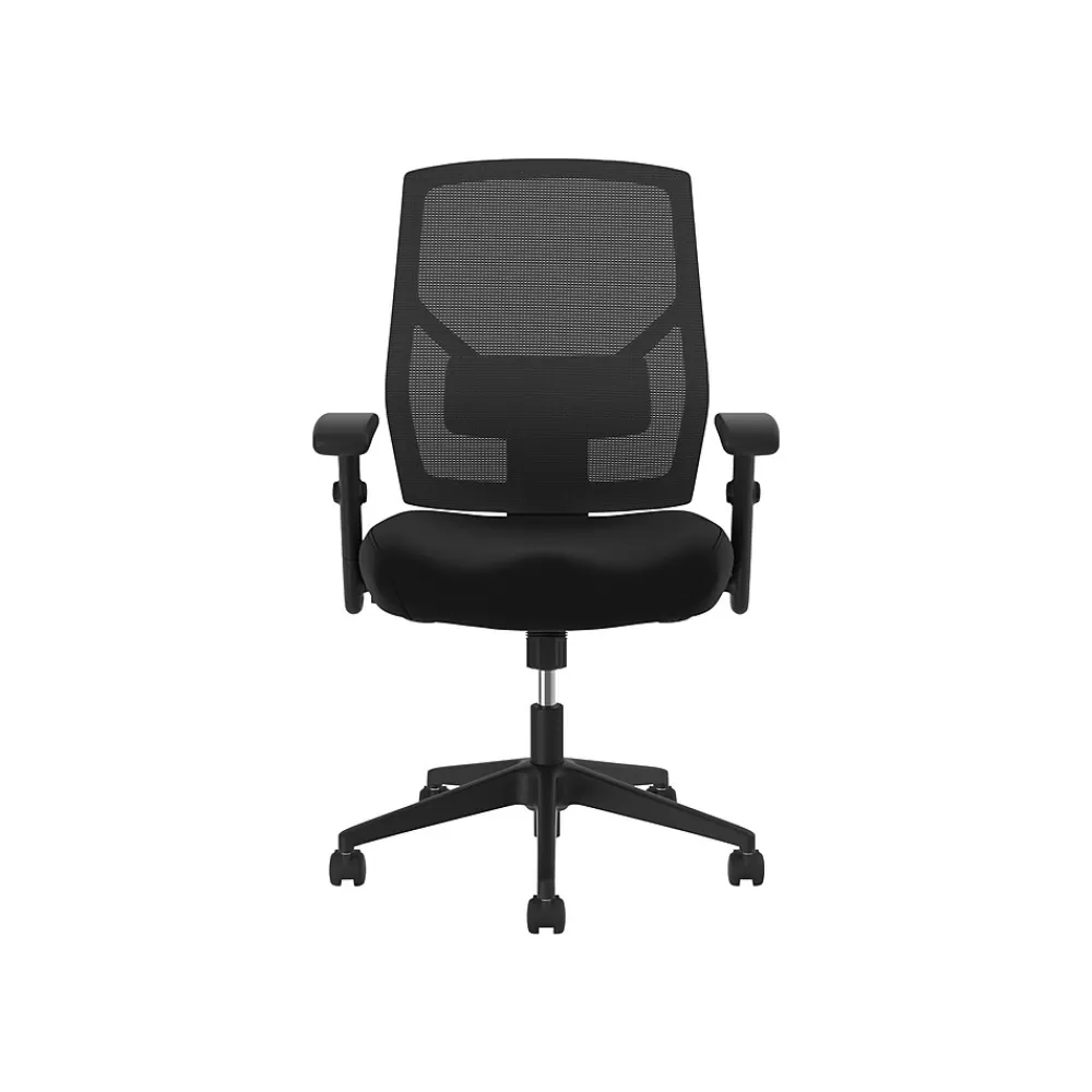 HON Crio High-Back Task Chair, Mesh Back, Adjustable Arms, Adjustable Lumbar, Black Leather (BSXVL581SB11T) Shop