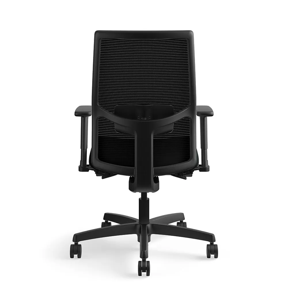 HON Ignition 2.0 Mesh/Vinyl Mid-Back Task Chair, Adjustable Arms, Black (12M2AMLU10TK) Black Vinyl Online